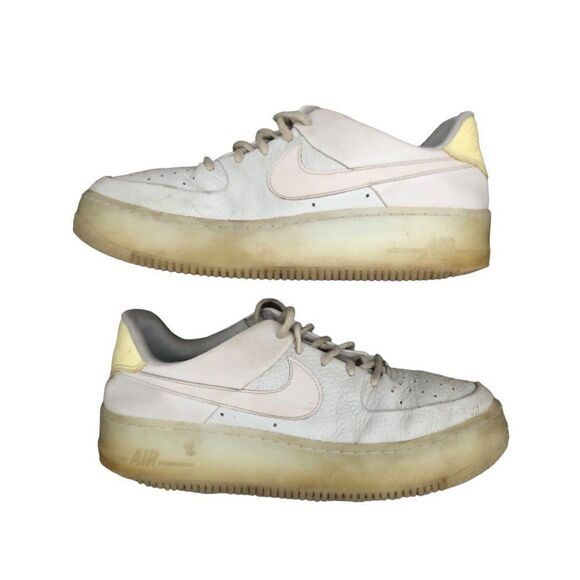 RARE 2018 Nike Air Force 1 Sage Beige Orange Size 9.5 - Picture 8 of 16